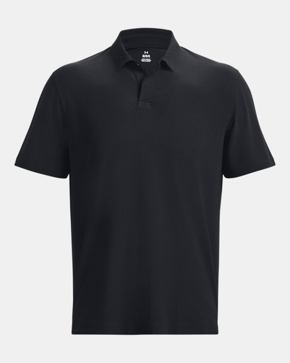 Men's UA Luxe Polo in Black image number 4